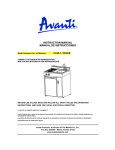 Avanti CK30-B Instruction manual