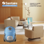 Sanitaire PRECISION CANISTER SERIES Instruction manual