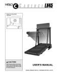 Weslo Cadence Lx45 User`s manual