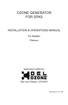 Del ozone Spa-Eclipse Owner`s manual