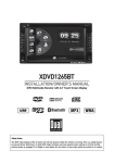 Dual XDVD1265BT Owner`s manual