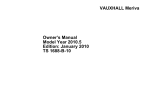 Vauxhall 2011 Meriva Owner`s manual