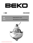 BEKO HSA 40550 Fridge Freezer Operating Instructions User Guide