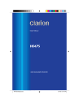 Clarion VB475 Owner`s manual