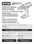 Ryobi P270 Operator`s manual