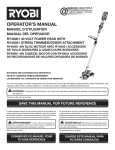 Ryobi RY40001 Operator`s manual