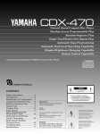 Yamaha CDX-470 Owner`s manual