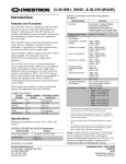 Crestron CLW-SLVS1 Specifications