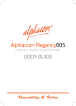 Alphacom Regency 605 User guide