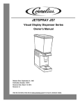 Cornelius JetSpray JS7 Owner`s manual