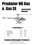 Century Helicopter Products PredatorSE Instruction manual