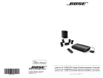 Bose LIFESTYLE T20 Setup guide