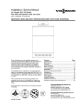 Viessmann Vitogas 050 Rs Series Service manual