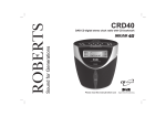 Roberts CRD40 Operating instructions
