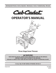 Cub Cadet 1238 Operator`s manual