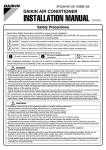 Daikin RX15FVJU Installation manual