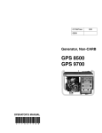 Wacker Neuson GPS 8500 Operator`s manual