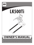 BH FITNESS LK500Ti Owner`s manual