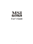 MSI MEGA 180 User`s guide