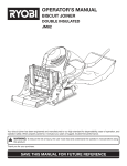Ryobi JM82 Operator`s manual