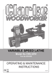 Clarke CWL325V Instruction manual