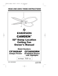 Emerson CAMDEN CF3600ORH Owner`s manual