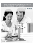 Bosch DPH30352UC Installation manual