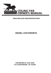 Savoy CHATSWORTH Owner`s manual