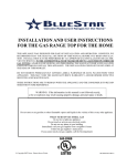 BlueStar RGTNB Specifications