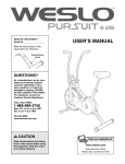 Weslo WLEX70907.0 User`s manual