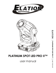 Elation PLATINUM SPOT LED II User manual