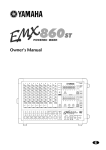 Yamaha EMX860ST Owner`s manual