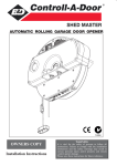 B&D Controll-A-Door ShedMaster Specifications
