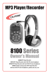 Califone 8100 series Owner`s manual