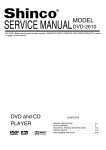 Shinco DVD-2610 Service manual