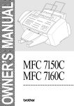 Brother MFC7160C Owner`s manual
