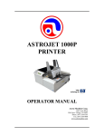 Astro Machine AstroJet 1000 Troubleshooting guide