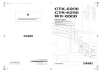 Casio CTK-6250 User`s guide