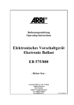 ARRI EB 575 Operating instructions