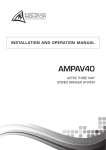 AUSTRALIAN MONITOR AMPAV40 Specifications