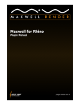 Maxwell For Rhino Plugin Manual