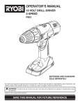 Ryobi P201 Operator`s manual