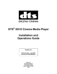 DTS XD10 Specifications