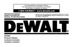 DeWalt DP2800 Instruction manual