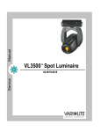 Vari Lite VL3500 Spot Luminaire Service manual