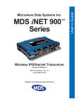 MDS MDS iNET 900 User`s guide