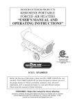 Dyna-Glo KFA400DGD and User`s manual