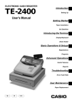 Casio TE-2400 User`s manual