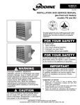 Modine Manufacturing BD Service manual