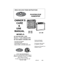 Essick 600 SERIES Owner`s manual